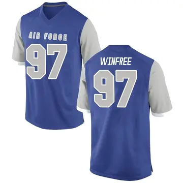 Men's Brent Winfree Air Force Falcons Nike Replica Royal Football College Jersey