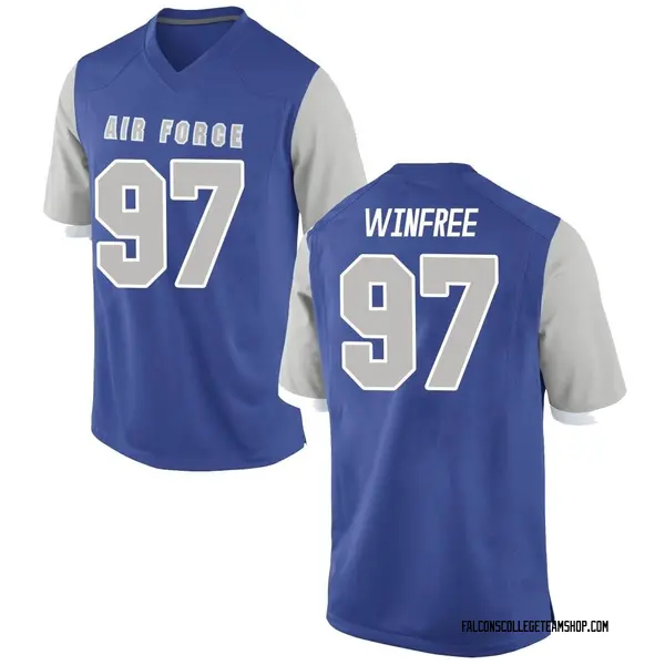 Men's Brent Winfree Air Force Falcons Nike Replica Royal Football College Jersey