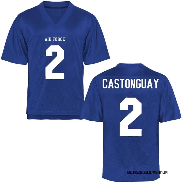 Men's Eian Castonguay Air Force Falcons Game Royal Blue Football College Jersey
