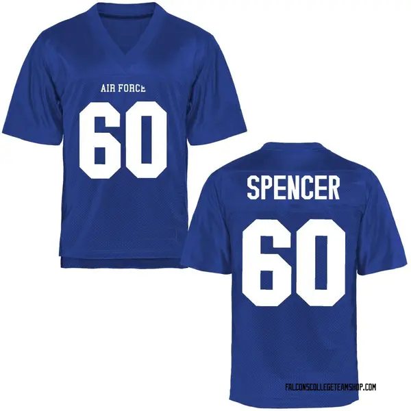 Men's Gage Spencer Air Force Falcons Replica Royal Blue Football College Jersey