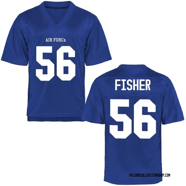 Men's Ian Fisher Air Force Falcons Replica Royal Blue Football College Jersey
