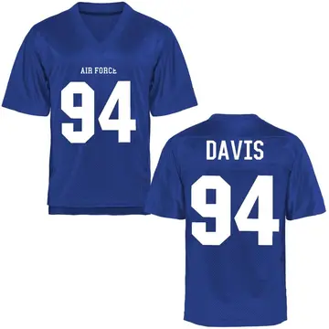 Men's Jalen Davis Air Force Falcons Replica Royal Blue Football College Jersey