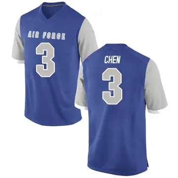 Men's Kyle Chen Air Force Falcons Replica Royal Football College Jersey
