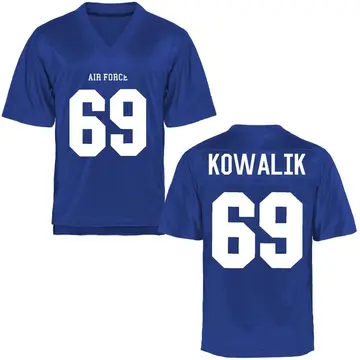 Men's Luca Kowalik Air Force Falcons Replica Royal Blue Football College Jersey