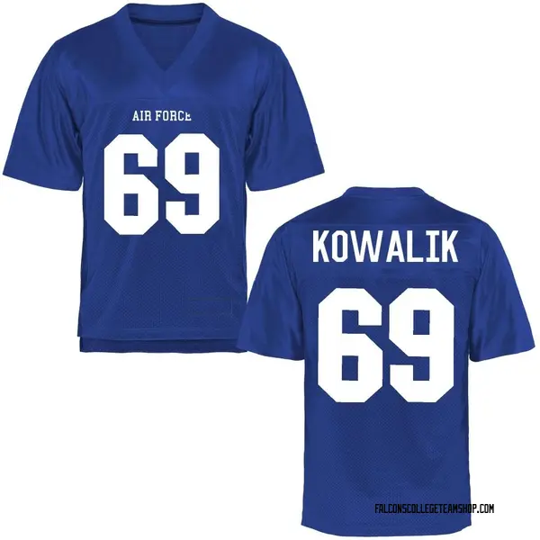 Men's Luca Kowalik Air Force Falcons Replica Royal Blue Football College Jersey