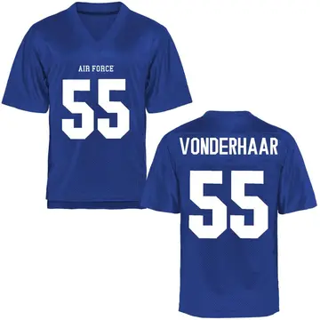 Men's Luke Vonderhaar Air Force Falcons Game Royal Blue Football College Jersey