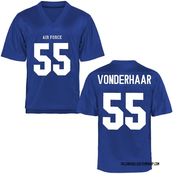 Men's Luke Vonderhaar Air Force Falcons Game Royal Blue Football College Jersey