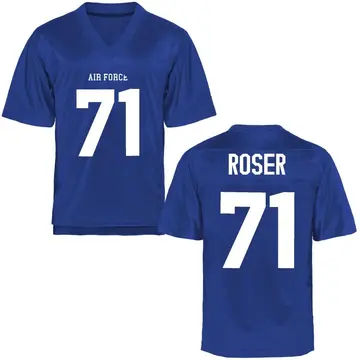 Men's Marcus Roser Air Force Falcons Replica Royal Blue Football College Jersey