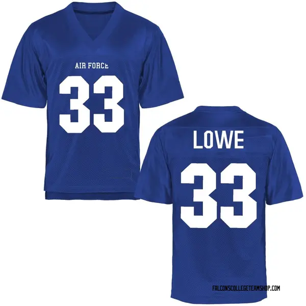 Men's Mason Lowe Air Force Falcons Replica Royal Blue Football College Jersey