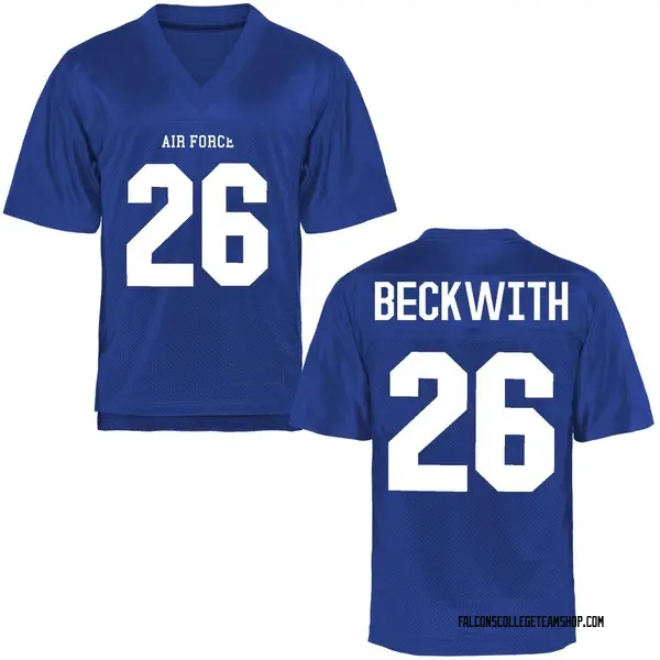 Men's Nick Beckwith Air Force Falcons Replica Royal Blue Football College Jersey