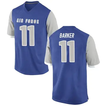 Men's TJ Barker Air Force Falcons Game Royal Football College Jersey