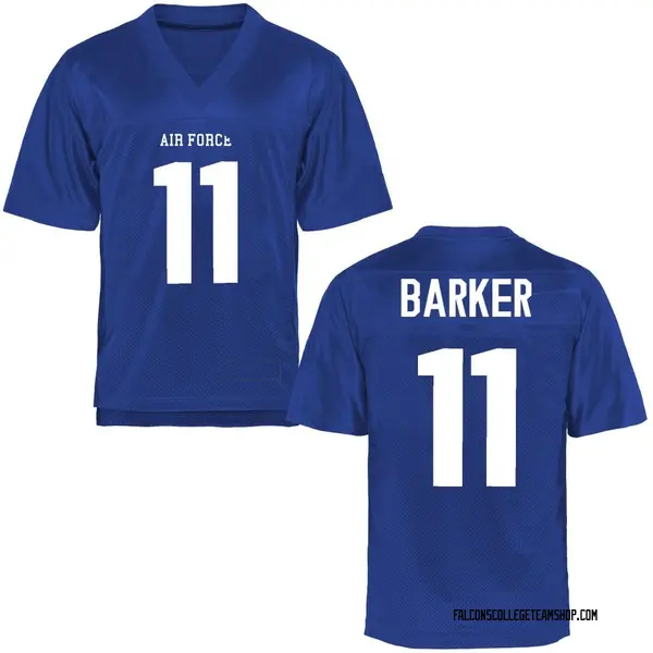 Men's TJ Barker Air Force Falcons Replica Royal Blue Football College Jersey