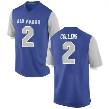 Men's Tyme Collins Air Force Falcons Game Royal Football College Jersey