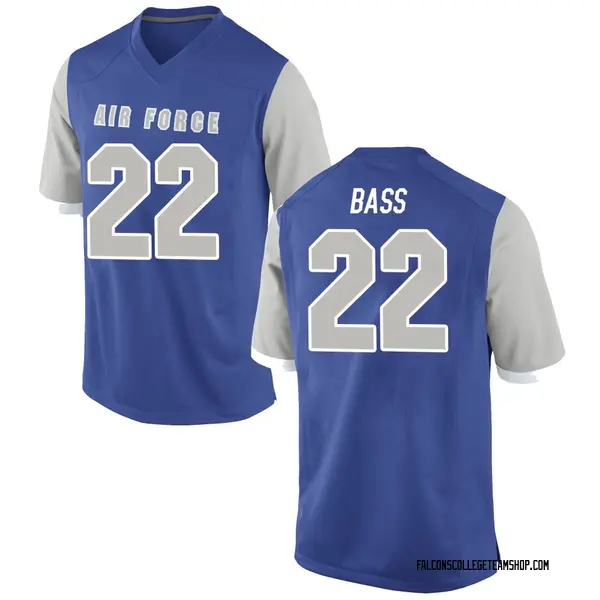 Youth Keegan Bass Air Force Falcons Nike Replica Royal Football College Jersey